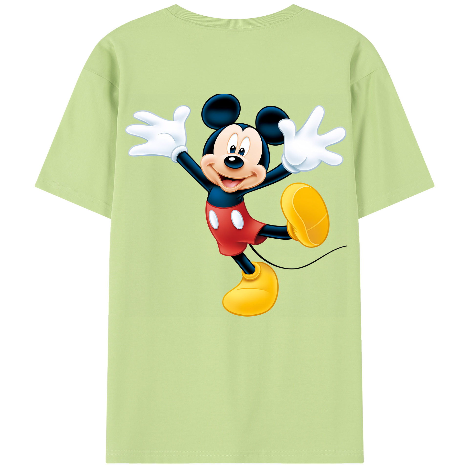 （画像用） ミッキーマウス Mickey Mouse 綿100％半袖Tシャツ（背面プリント）